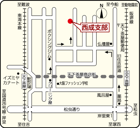 地図_大阪建設労働組合【西成支部】